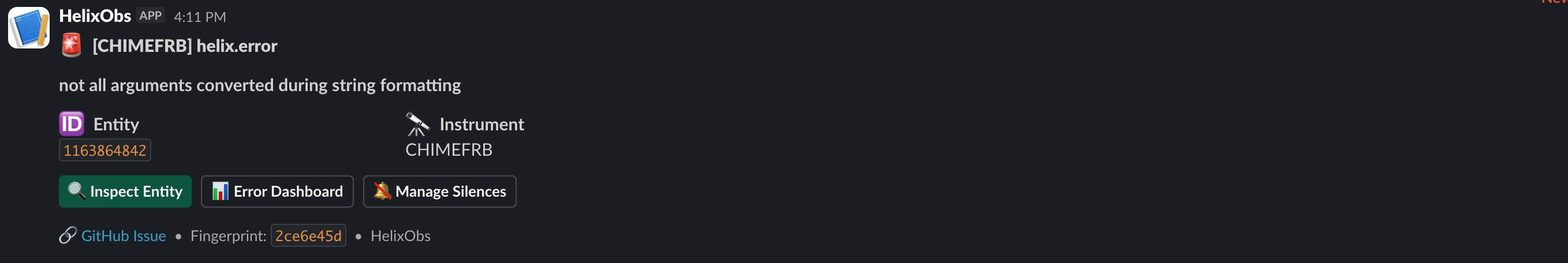 Slack alert